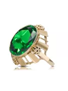 Bijoux vintage Anneau Émeraude Or jaune 14 carats vrc043y